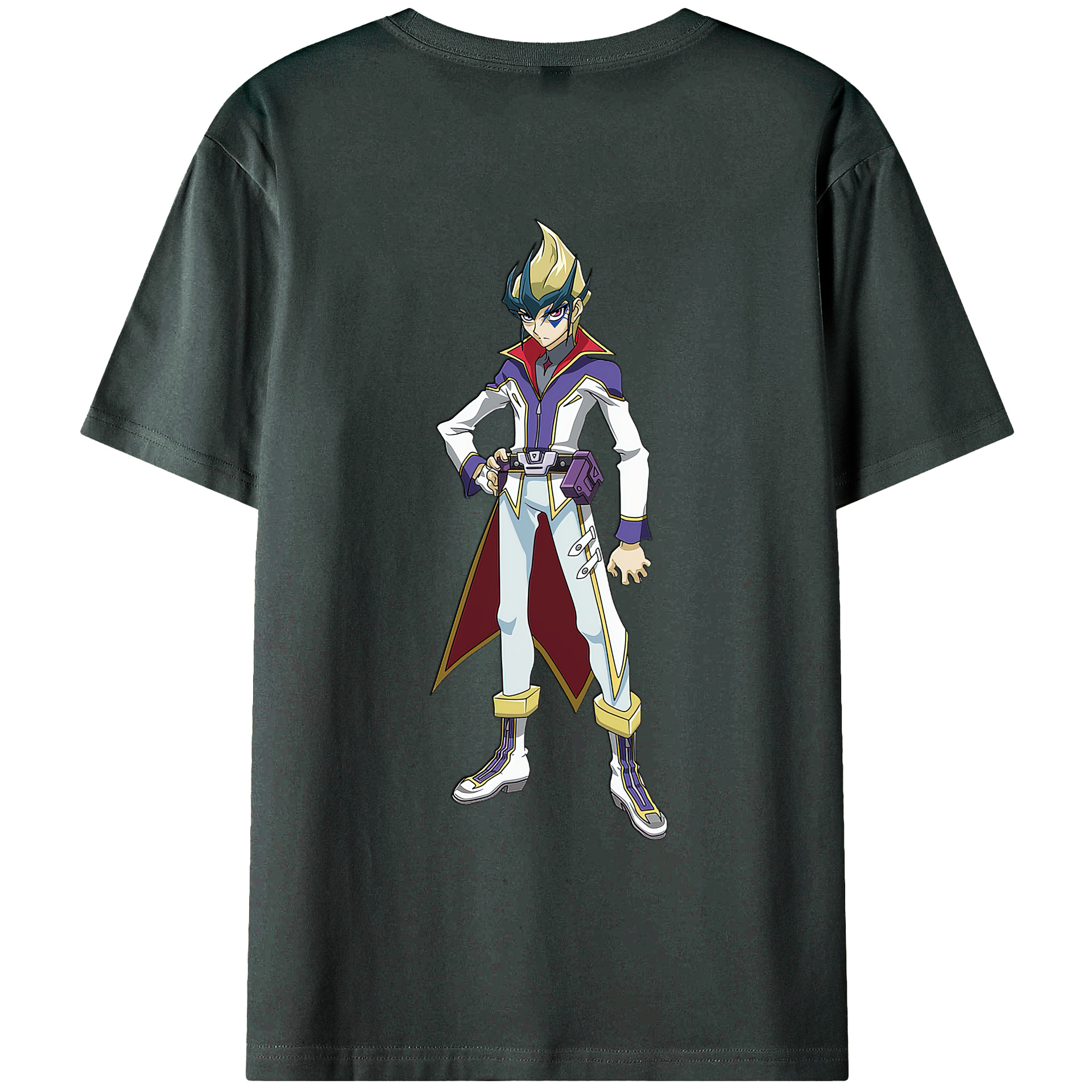 （画像用） 遊☆戯☆王 Yu-Gi-Oh! 綿100％ メンズ半袖Tシャツ（バックプリント） 通気性